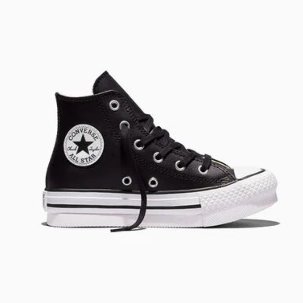 Converse Chuck Taylor All Star Lift Platform Leather High Top Women’s 6.5 Black